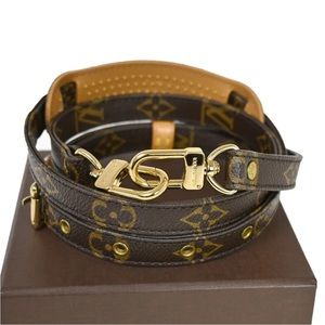 LOUIS VUITTON Logo Shoulder Strap Monogram Leather Brown Bag Accessory 65YD790